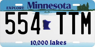 MN license plate 554TTM