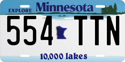 MN license plate 554TTN