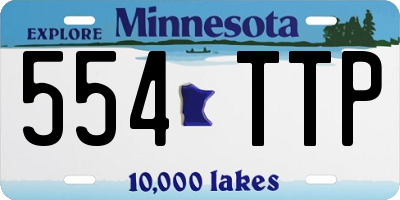 MN license plate 554TTP