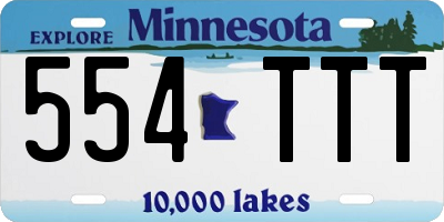 MN license plate 554TTT
