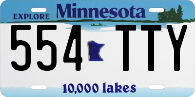 MN license plate 554TTY