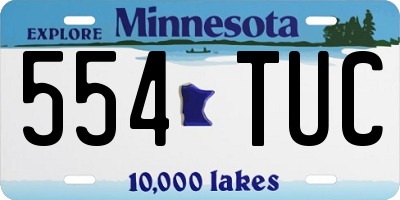 MN license plate 554TUC