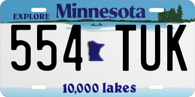MN license plate 554TUK