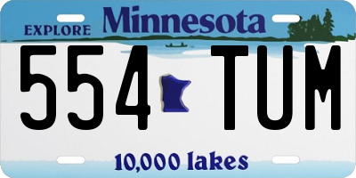 MN license plate 554TUM