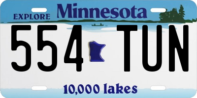 MN license plate 554TUN