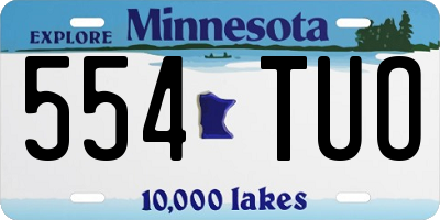 MN license plate 554TUO
