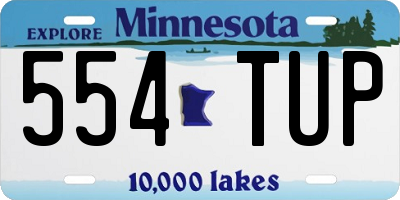 MN license plate 554TUP