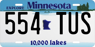 MN license plate 554TUS