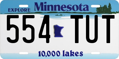 MN license plate 554TUT