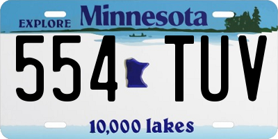 MN license plate 554TUV