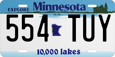 MN license plate 554TUY