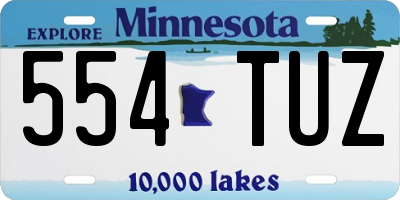 MN license plate 554TUZ