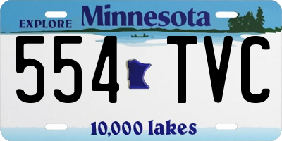 MN license plate 554TVC