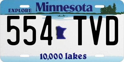 MN license plate 554TVD
