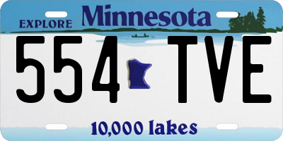MN license plate 554TVE