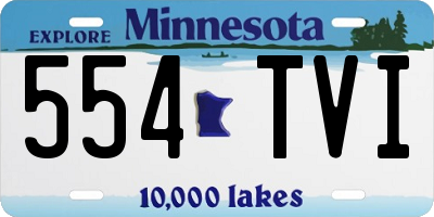 MN license plate 554TVI