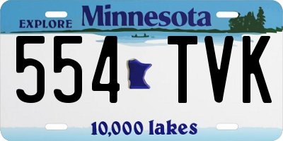 MN license plate 554TVK