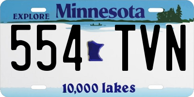 MN license plate 554TVN