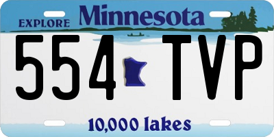 MN license plate 554TVP