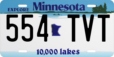 MN license plate 554TVT