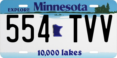 MN license plate 554TVV