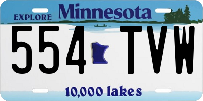 MN license plate 554TVW