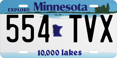 MN license plate 554TVX