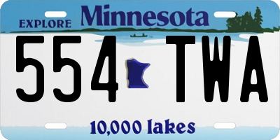 MN license plate 554TWA