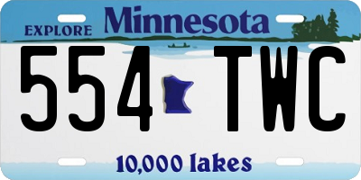 MN license plate 554TWC