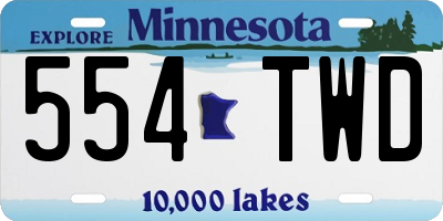 MN license plate 554TWD