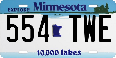 MN license plate 554TWE