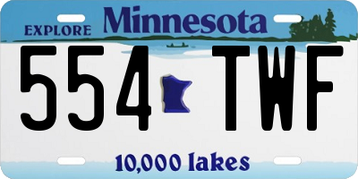 MN license plate 554TWF