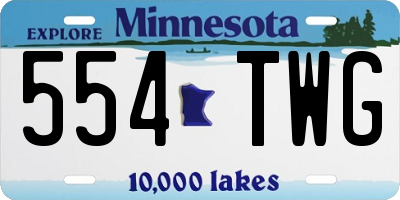 MN license plate 554TWG