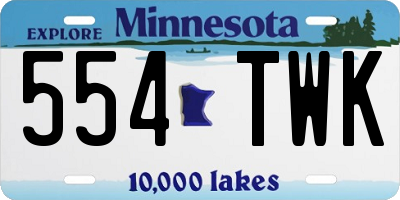 MN license plate 554TWK