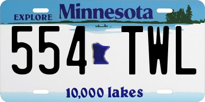 MN license plate 554TWL