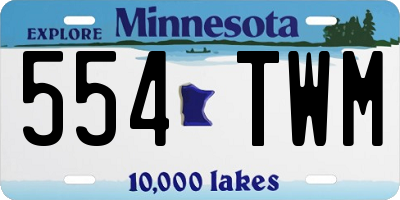 MN license plate 554TWM