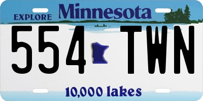 MN license plate 554TWN