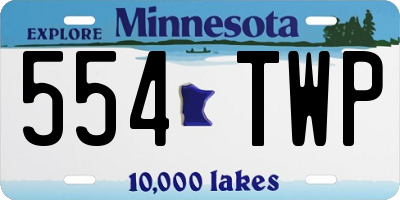 MN license plate 554TWP