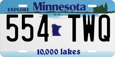 MN license plate 554TWQ