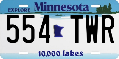 MN license plate 554TWR