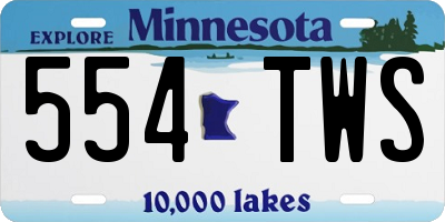 MN license plate 554TWS