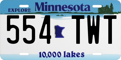 MN license plate 554TWT