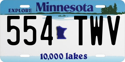 MN license plate 554TWV