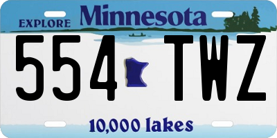 MN license plate 554TWZ
