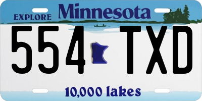 MN license plate 554TXD