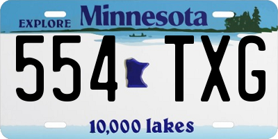 MN license plate 554TXG