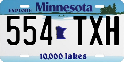 MN license plate 554TXH
