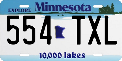 MN license plate 554TXL