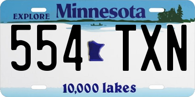 MN license plate 554TXN