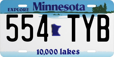 MN license plate 554TYB